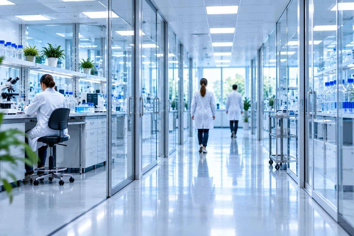 Modern ISO-certified laboratory where the peptides are produced and analysed